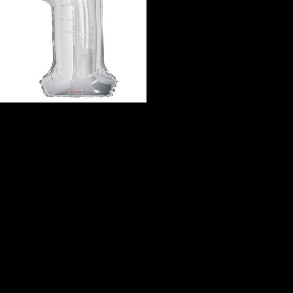 GLOBO NUMERO 1 PLATEADO 1S 40 C.12